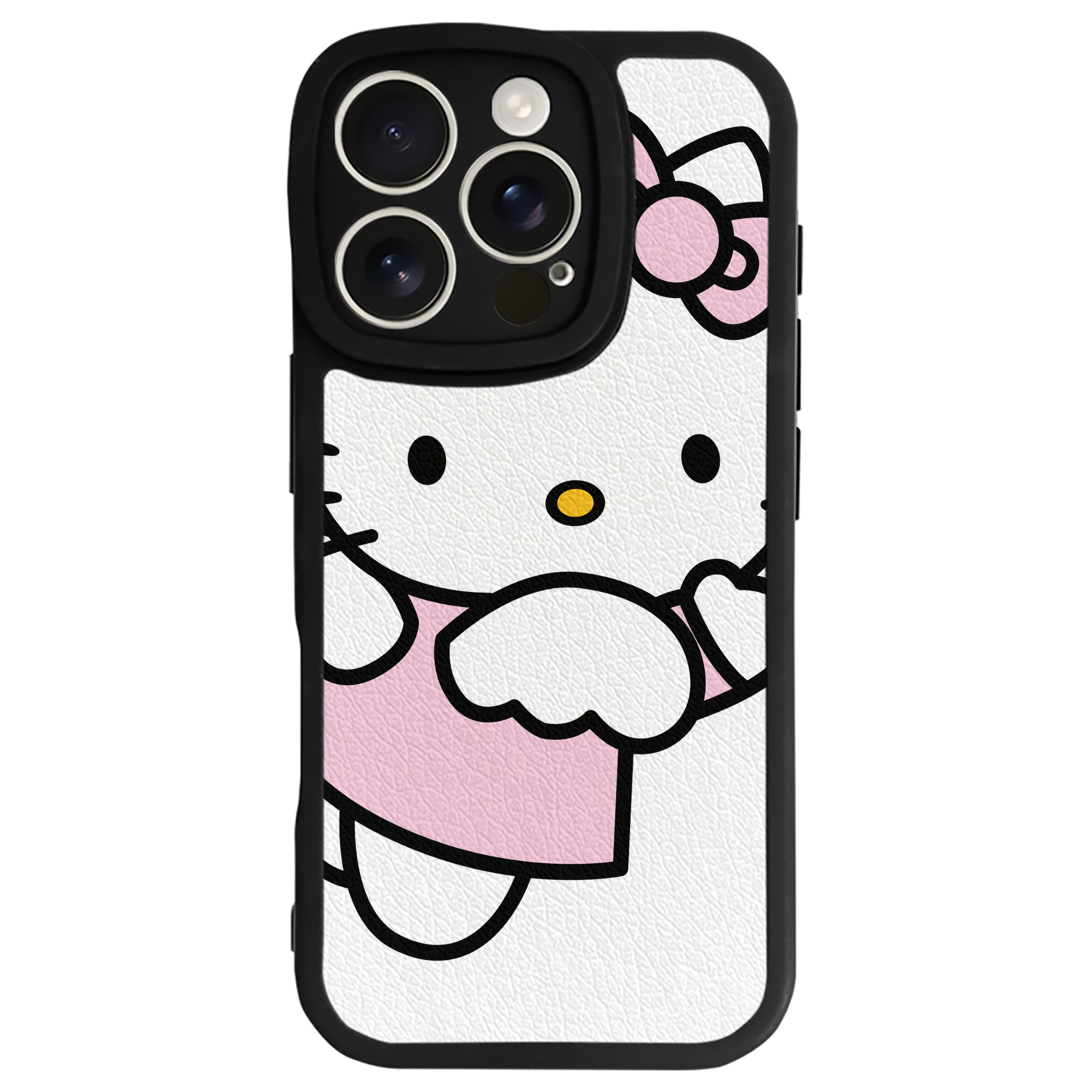 （画像用） Hello Kitty ハローキティ 【iPhone 16シリーズ対応】シリコンスマホケース（レザー調） 材質：シリコン